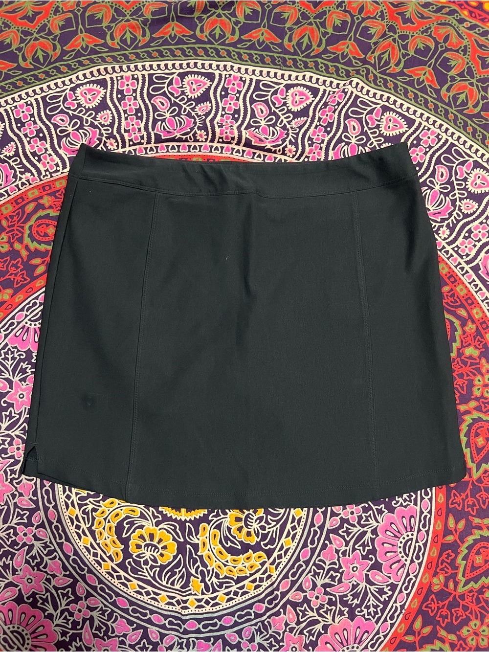Adidas Skort size L Classic Black Womens Athletic Pull On Pickleball